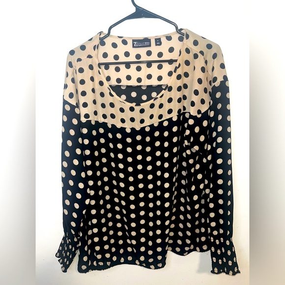 New York & Company Tops - New York & Company Polka Dot Long sleeve Blouse